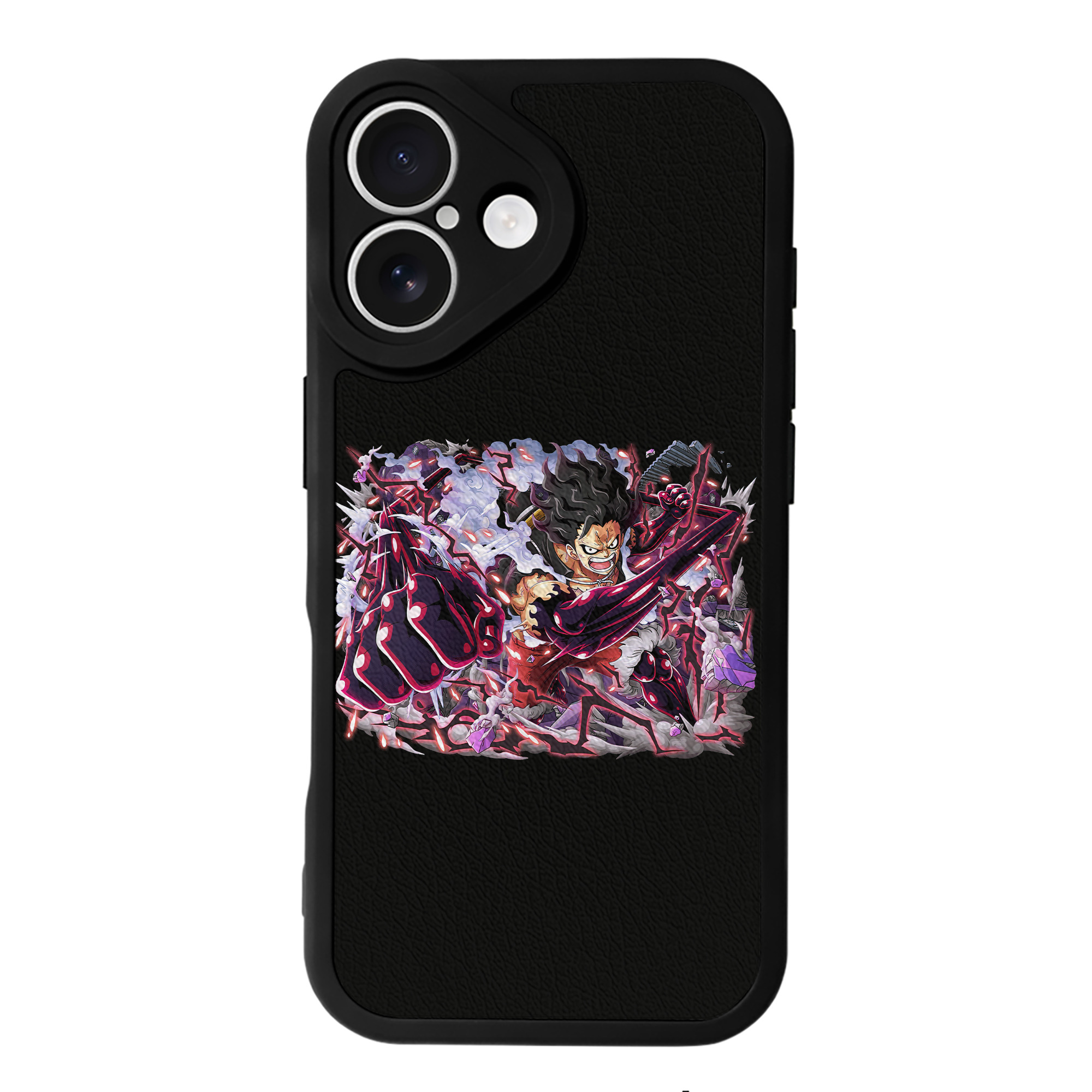 （画像用） ワンピース モンキー・D・ルフィ ONE PIECE Monkey D. Luffy 【iPhone 16シリーズ対応】シリコンスマホケース（レザー調） 材質：シリコン